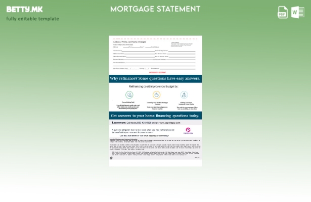 модерен стил ОАЕ Capella Плати банкарска хипотека во формати Word и PDF, шабло 1